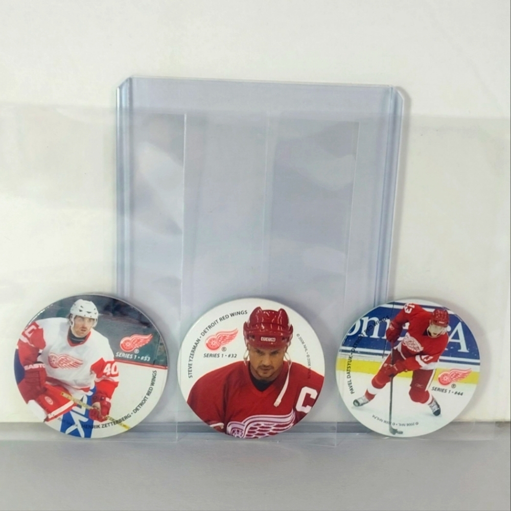 Funrise Pogs Zetterberg, Steve Yzerman & Pavel Datsyuk Detroit Red Wings Lot
